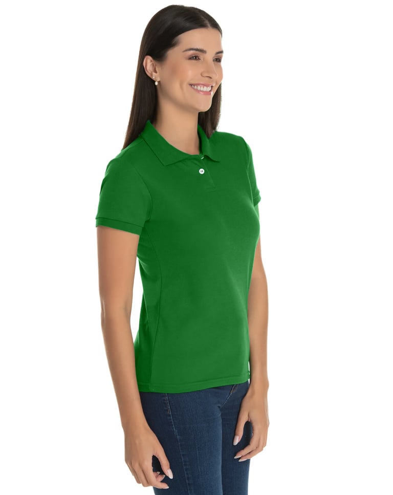 Camisa Polo Piquet Feminina Verde Bandeira