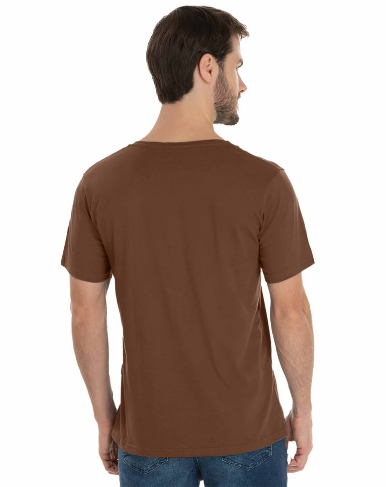Camiseta de Algodão Premium Marrom