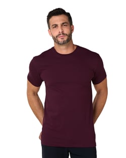 Camiseta de Algodão Egípcio Bordô