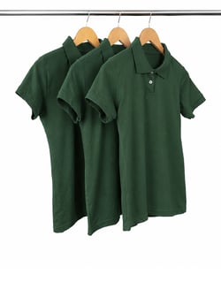 KIT 3 Camisas Polo Piquet Feminina Verde Musgo