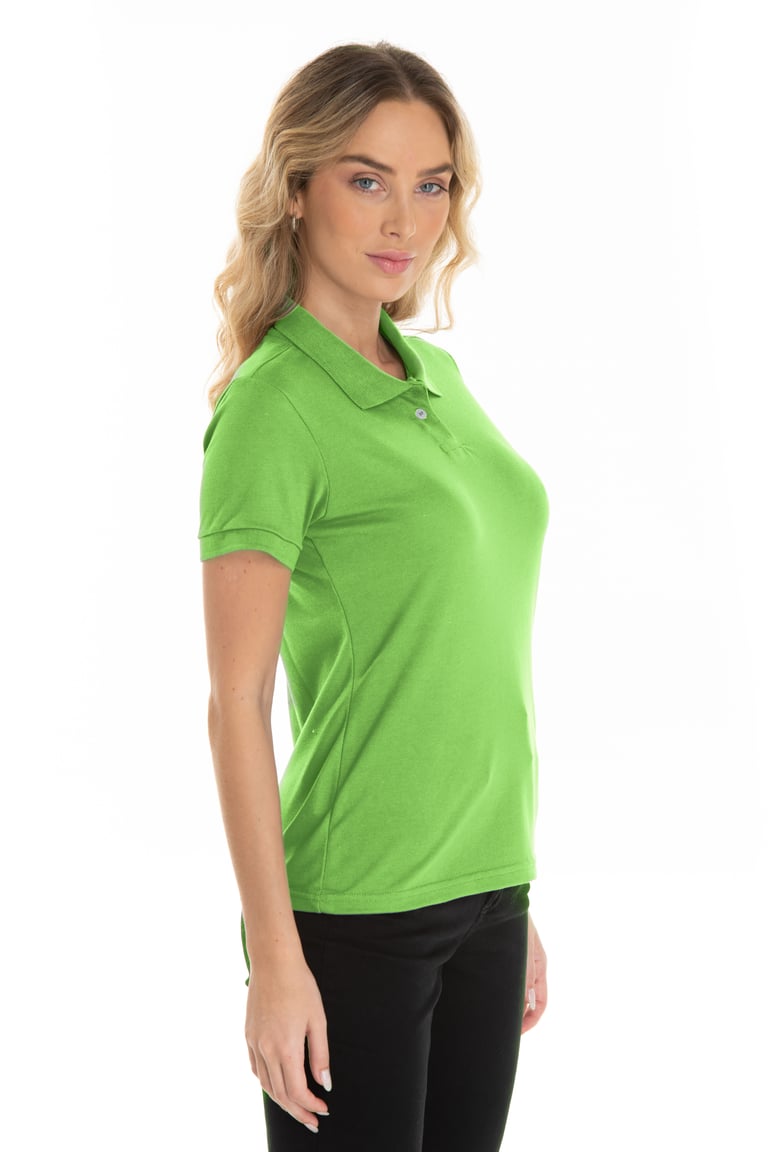 Camisa Polo Piquet Feminina Verde Limão