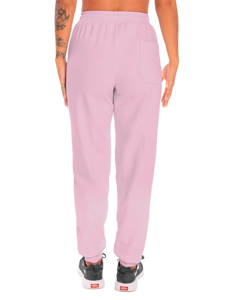 Calça Feminina de Moletom Rosa Claro