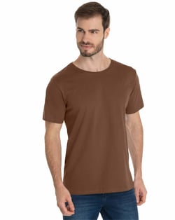Camiseta de Algodão Premium Marrom