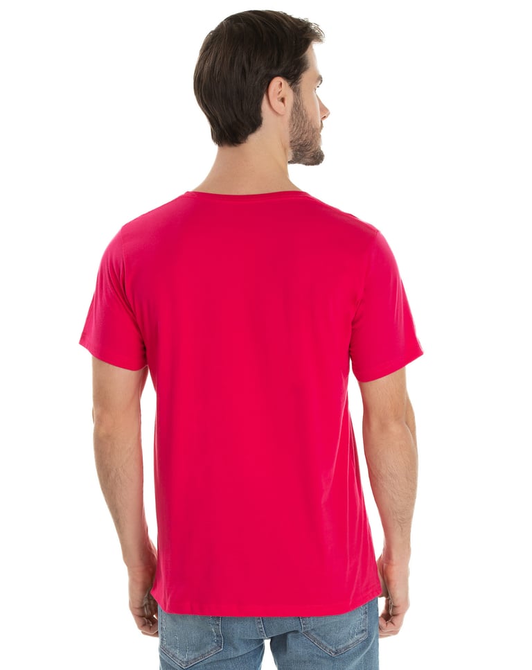 Camiseta de Algodão Premium Rosa Pink