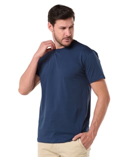 Camiseta de Algodão Egípcio Azul Indigo