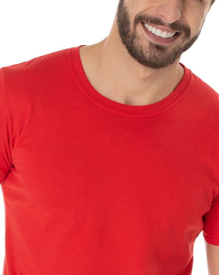 Camiseta de Algodão Premium Vermelha