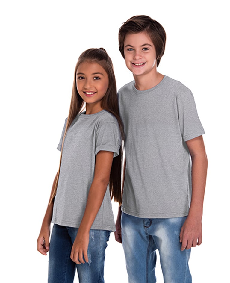 Kit 5 Camisetas Juvenil de Algodão Penteado 1