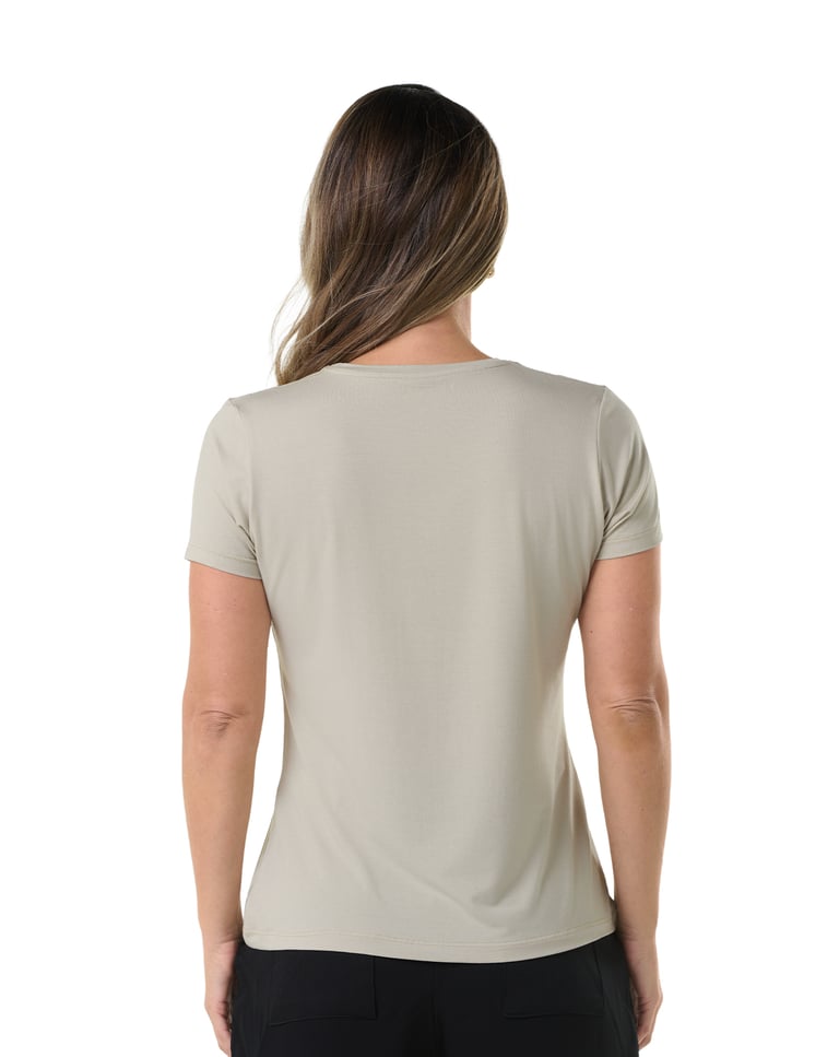 Camiseta Tech Modal Feminina Areia