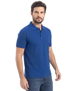 Camisa Polo Piquet Masculina Azul Royal