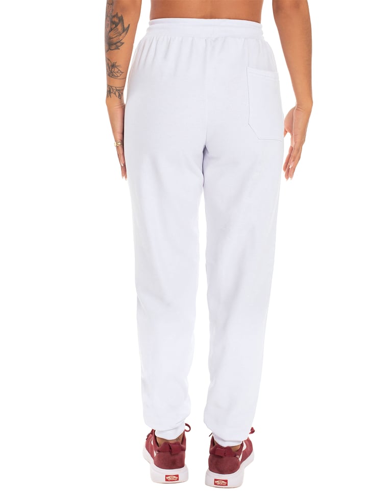 Calça Feminina de Moletom Branca