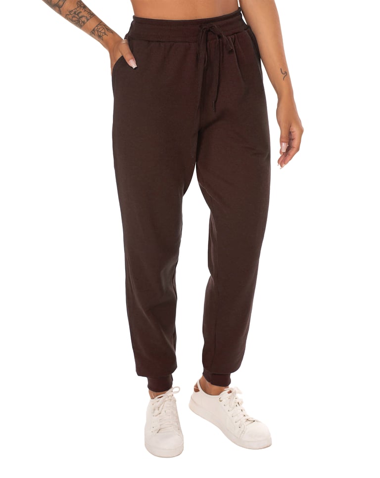 Calça Feminina de Moletom Marrom