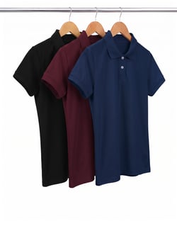 Kit 3 Camisas Polo Piquet Feminina