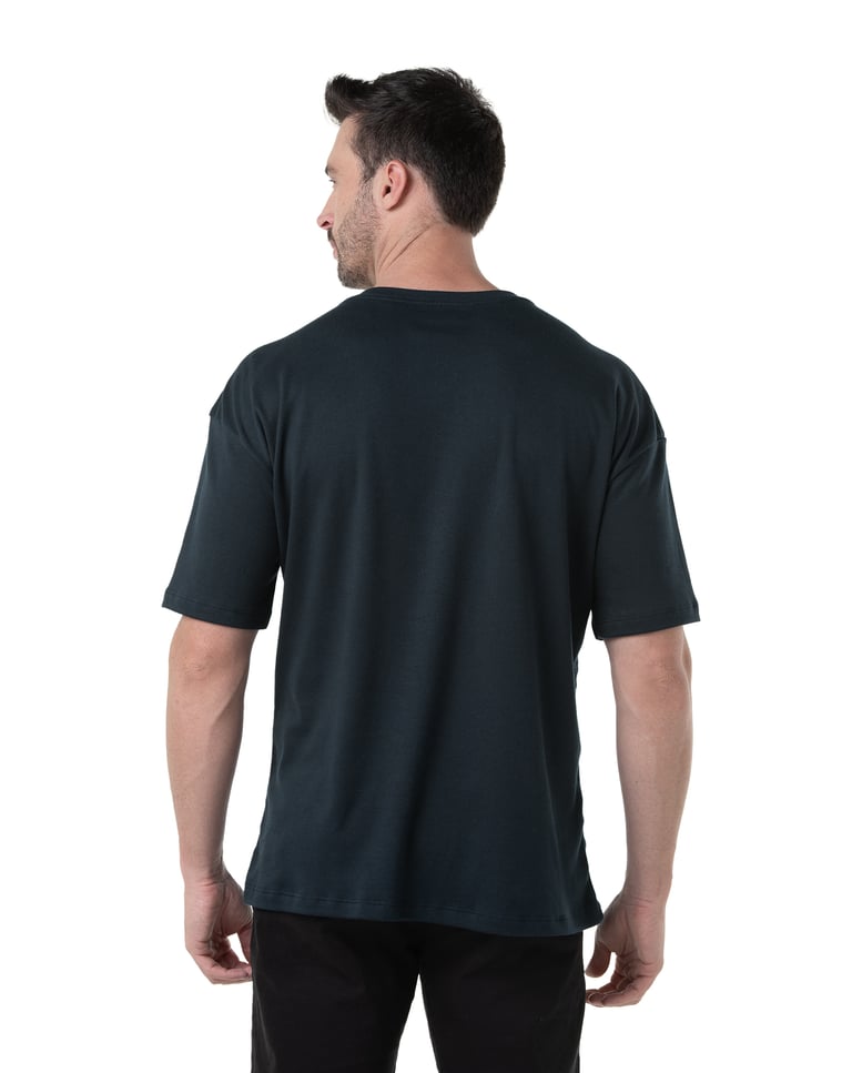 Camiseta Oversized Masculina Cinza Chumbo