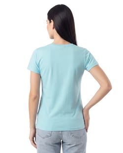 Baby Look de Algodão Premium Azul Claro