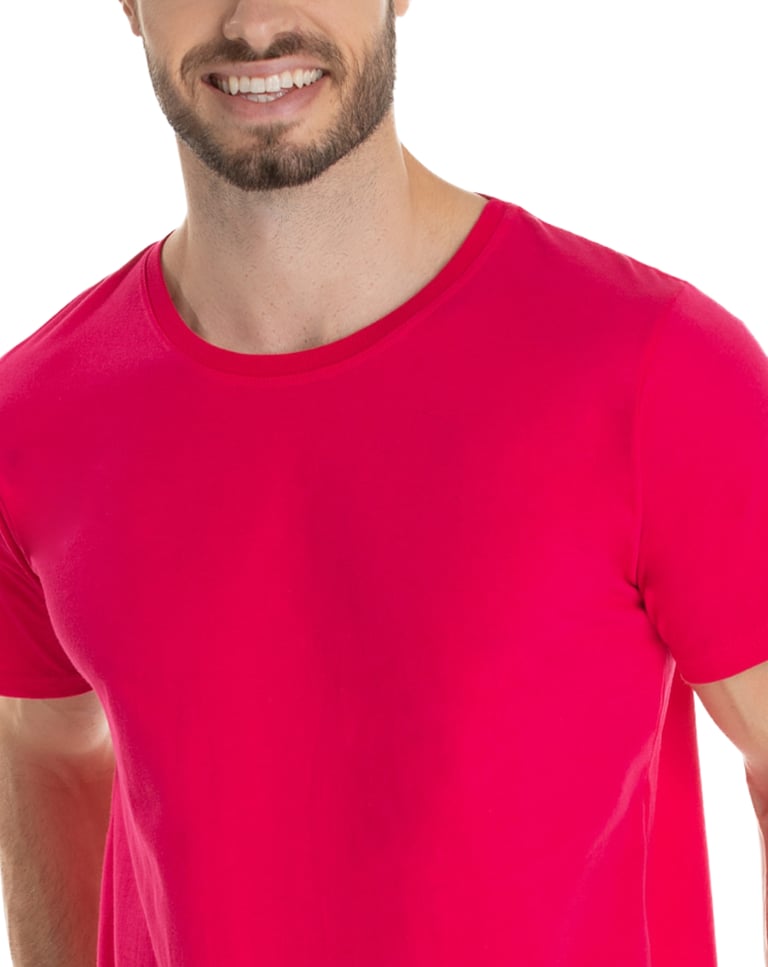 Camiseta de Algodão Premium Rosa Pink