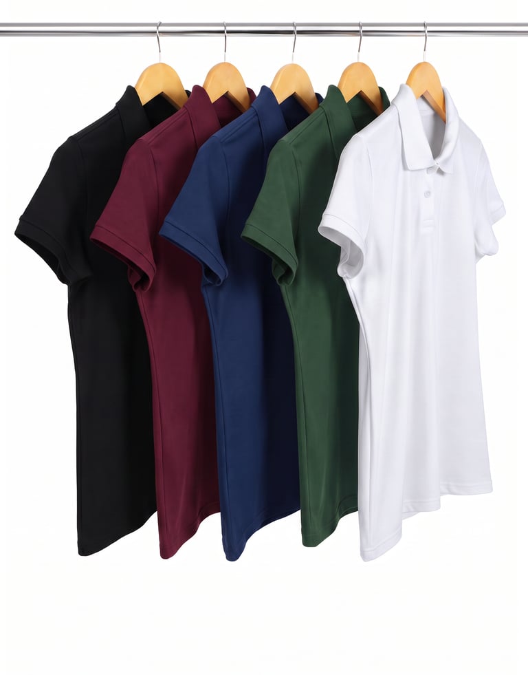 Kit 5 Camisas Polo Piquet Feminina 15