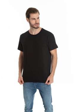 Camiseta de Algodão Premium Preta