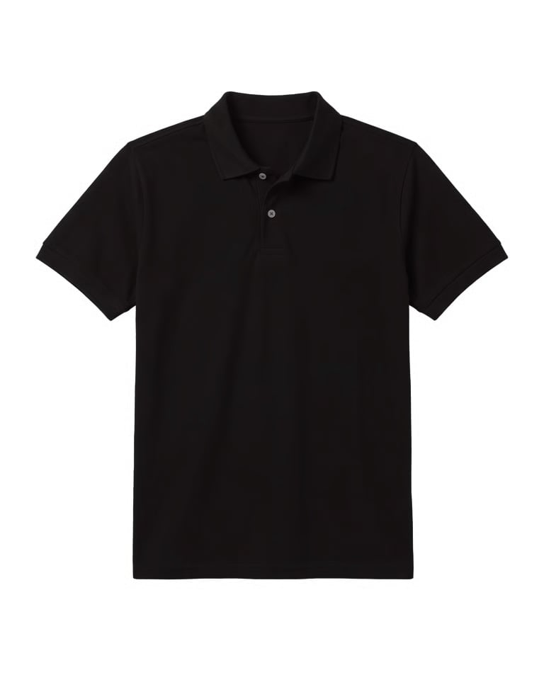 Camisa Polo Piquet Masculina Preta