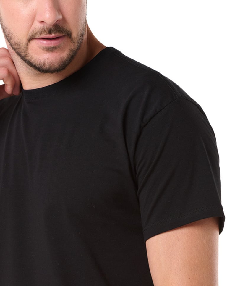 Camiseta de Algodão Egípcio Preta