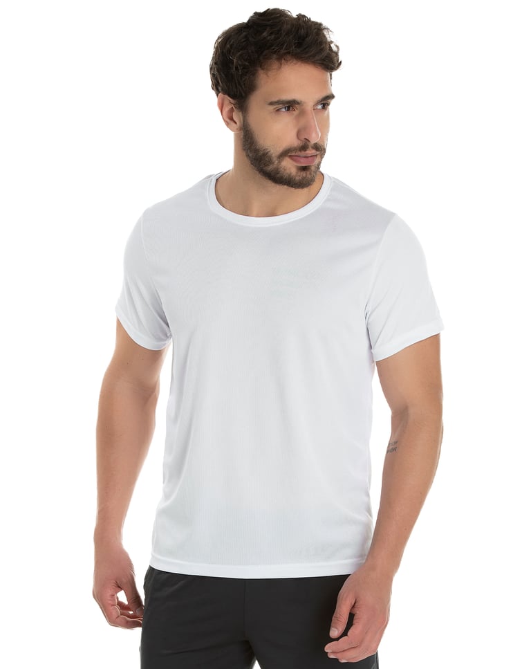 Camiseta Dry Fit Branca Proteção UV 30+