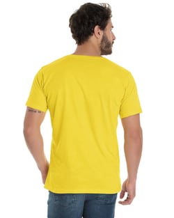 Camiseta de Algodão Premium Amarelo Canário