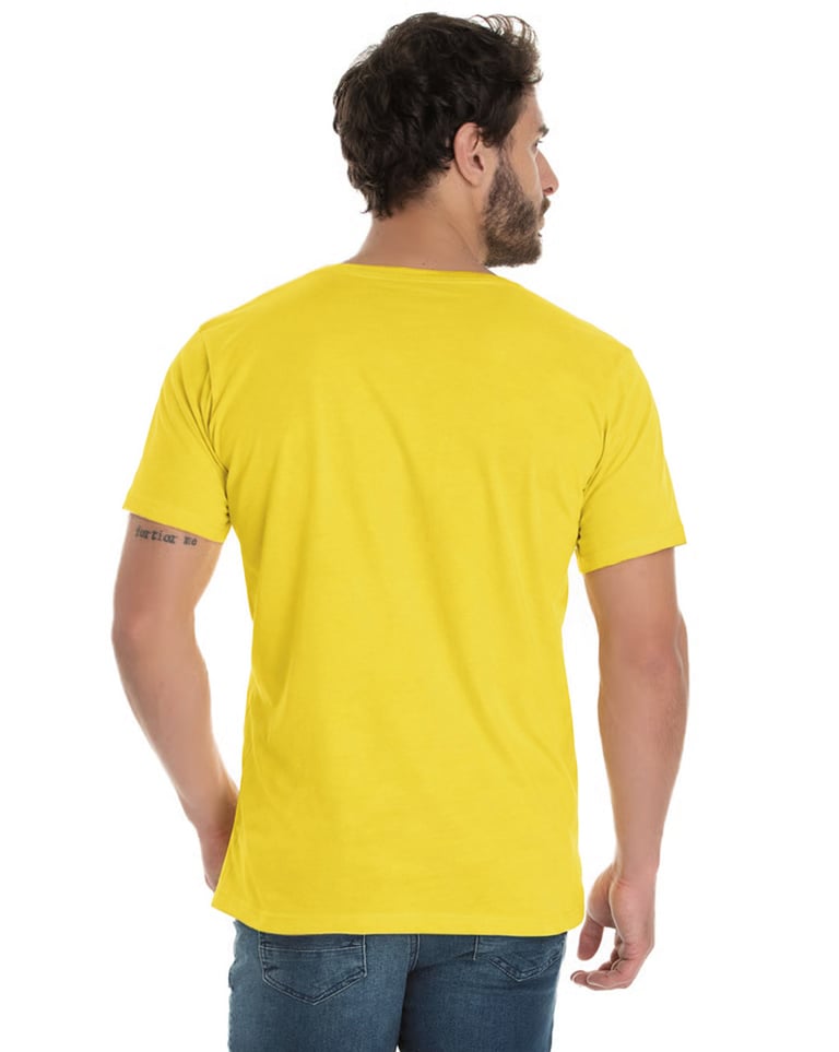 Camiseta de Algodão Premium Amarelo Canário