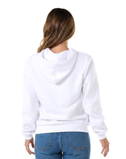 Moletom Canguru com Capuz Feminino Branco