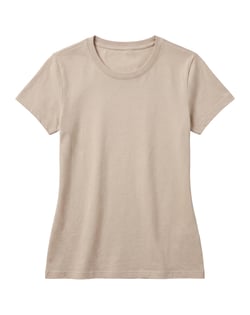 Baby Look de Algodão Premium Areia
