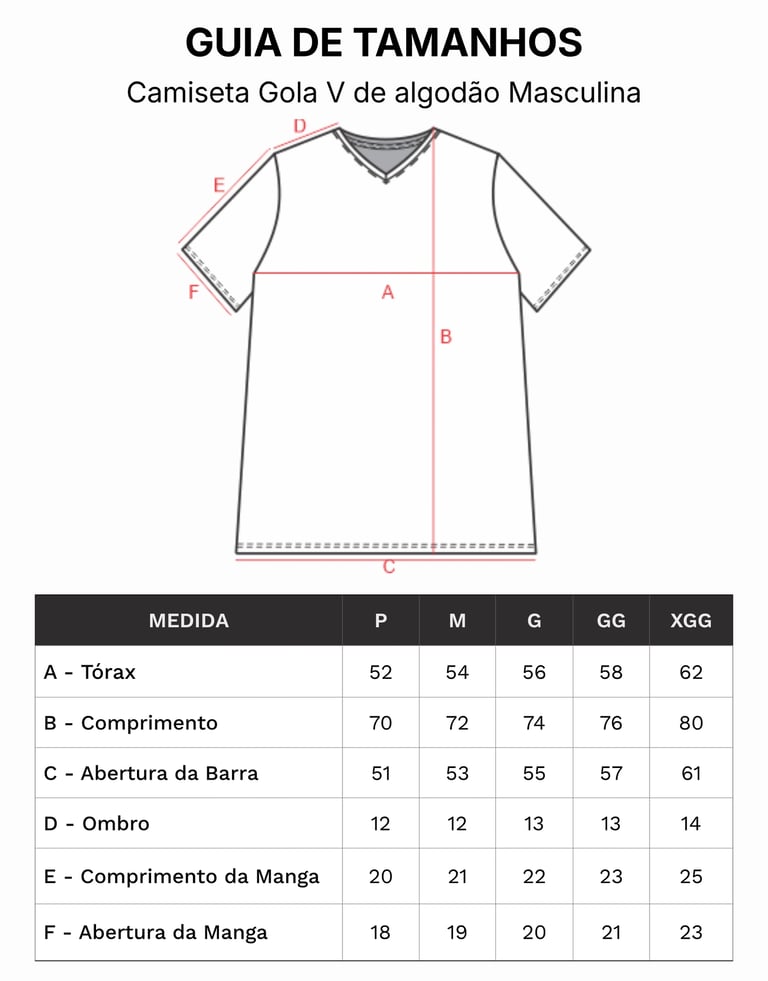 Camiseta Gola V de Algodão Premium Branca