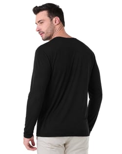 Camiseta Manga Longa Tech Modal Masculina Preta
