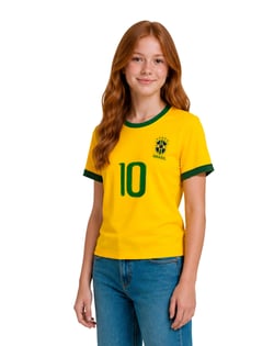 Camiseta Juvenil do Brasil Copa 2026 Dry Fit