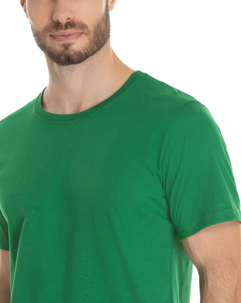 Camiseta de Algodão Premium Verde Bandeira