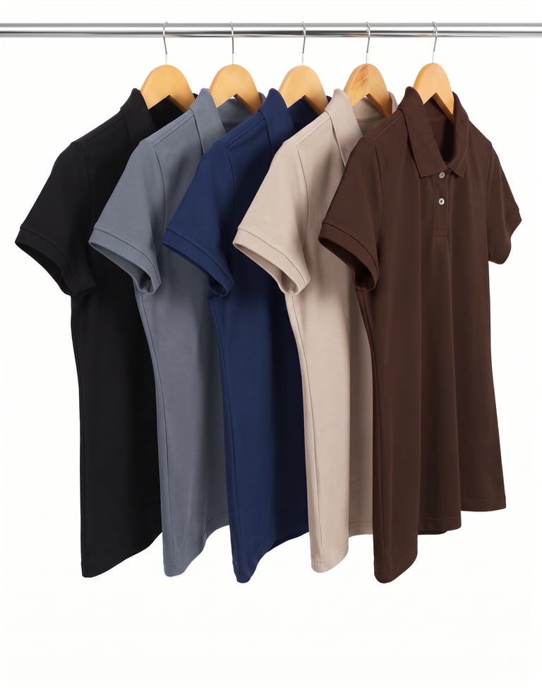 Kit 5 Camisas Polo Piquet Feminina