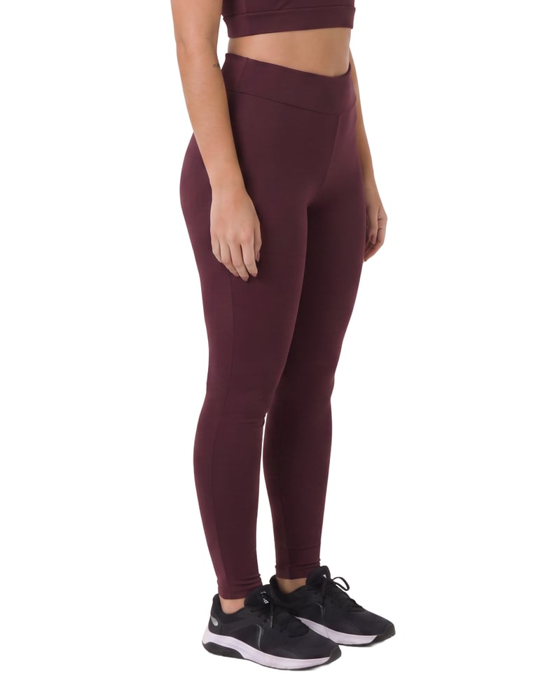 Calça Legging Fitness Feminina Bordô