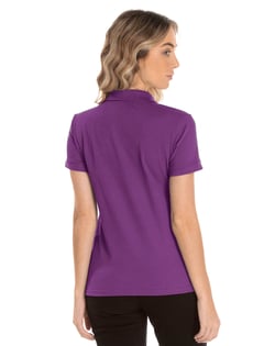 Camisa Polo Piquet Feminina Roxa 