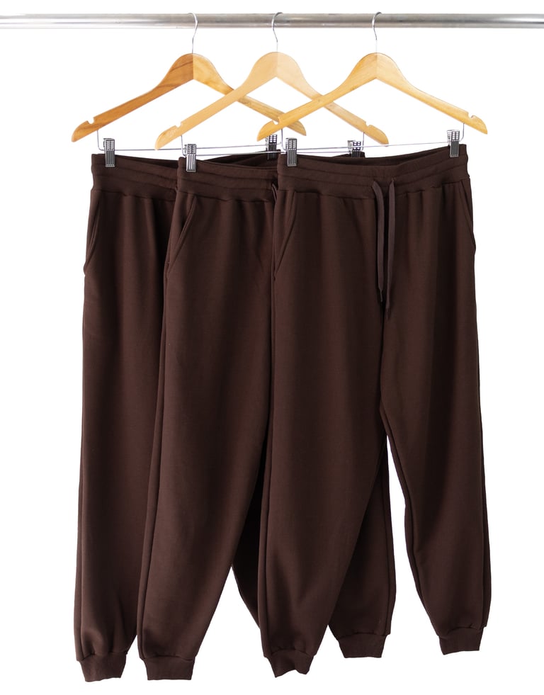 Kit 3 Calças Masculinas de Moletom Marrom