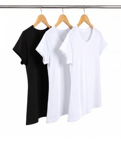 Kit 3 Baby Look de Algodão Premium