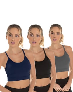 Kit 3 Tops de Alcinha Fitness Feminino 02