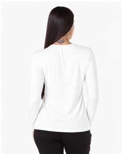 Camiseta Manga Longa Tech Modal Feminina Branca