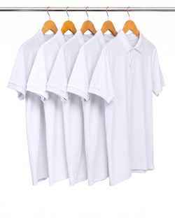 Kit 5 Camisas Polo Piquet Masculinas Branca