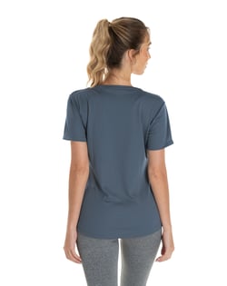 Camiseta Feminina Dry Fit Cinza Titanium Proteção UV 30+