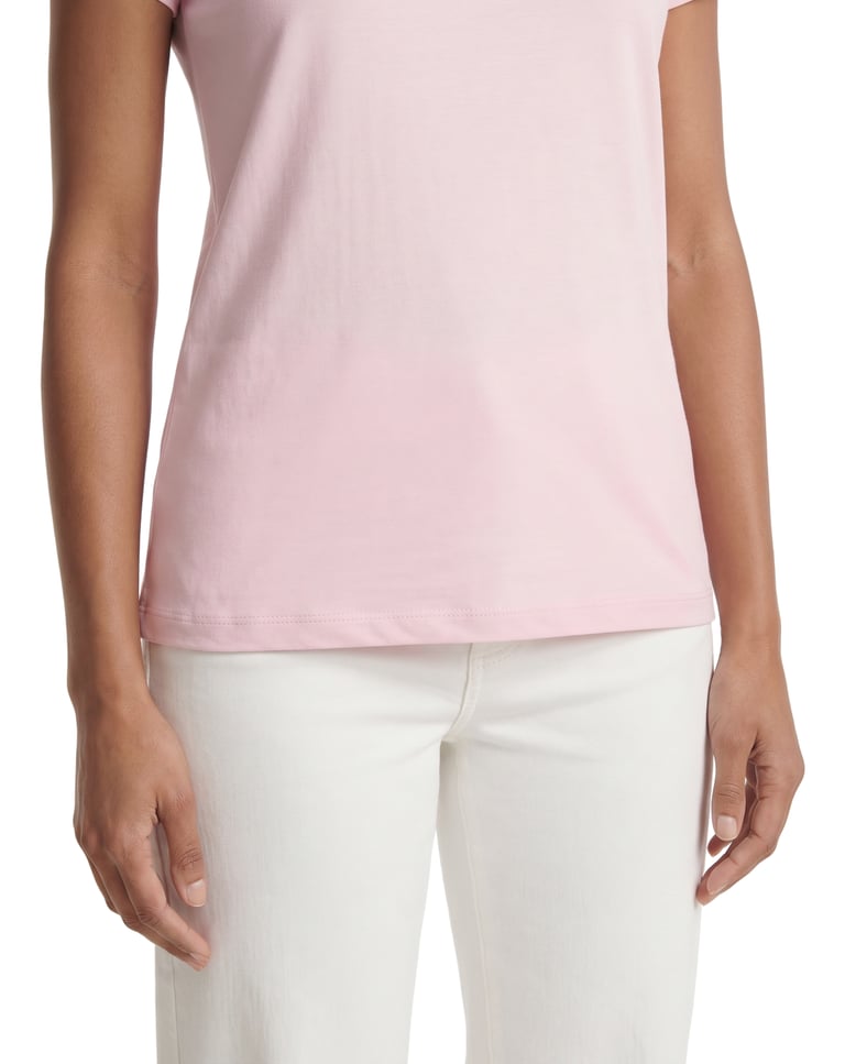 Baby Look de Algodão Premium Rosa Claro