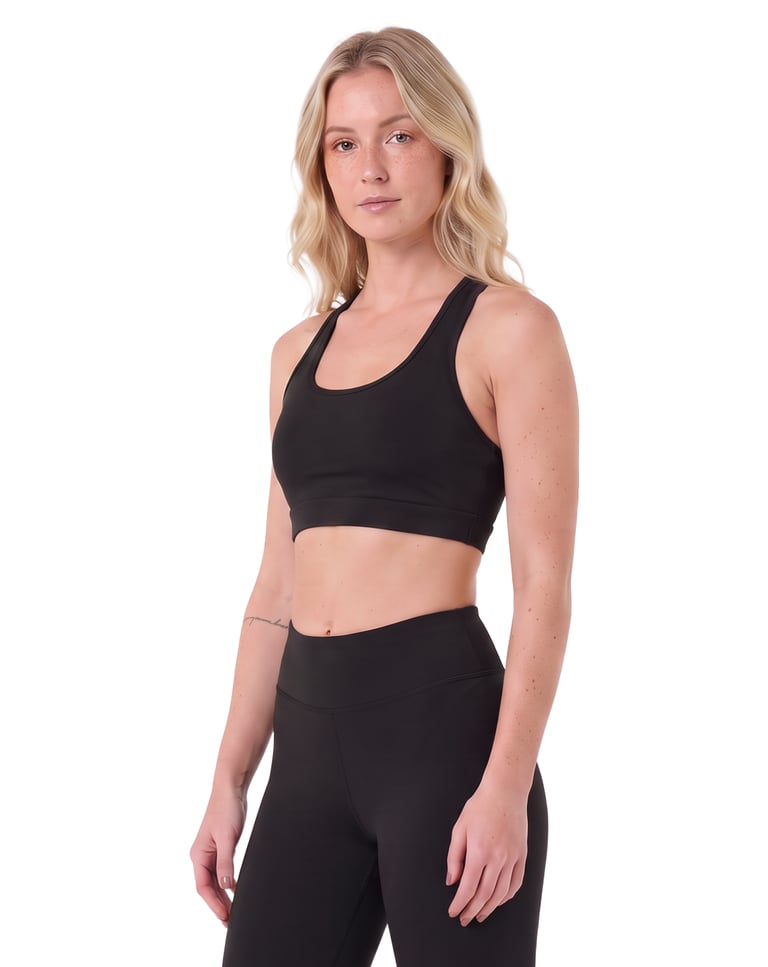 Top Nadador Fitness Feminino Preto