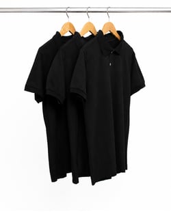 Kit 3 Camisas Polo Piquet Masculinas Pretas 14