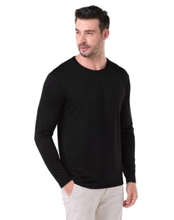 Camiseta Manga Longa Tech Modal Masculina Preta