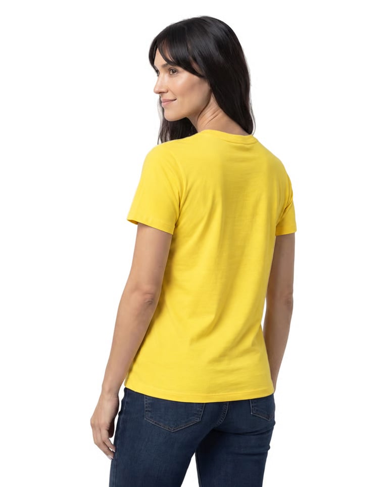 Baby Look de Algodão Premium Amarela