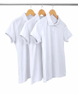 KIT 3 Camisas Polo Piquet Feminina Branca