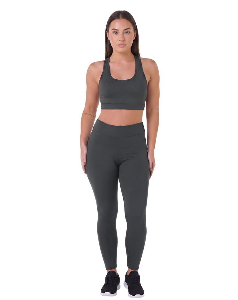 Conjunto Fitness Feminino Cinza Chumbo 04