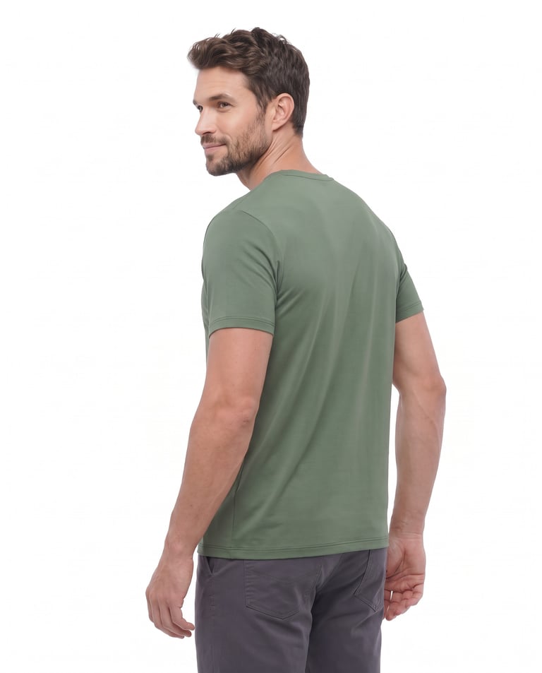 Camiseta Tech Modal Masculina Verde Oliva