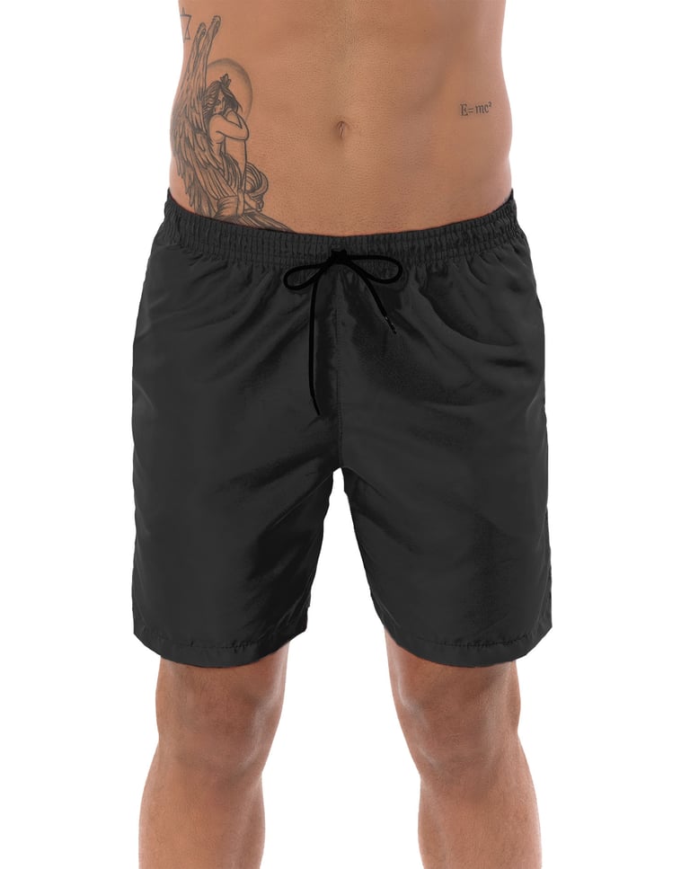 Short de Tactel com Elastano Masculino Preto